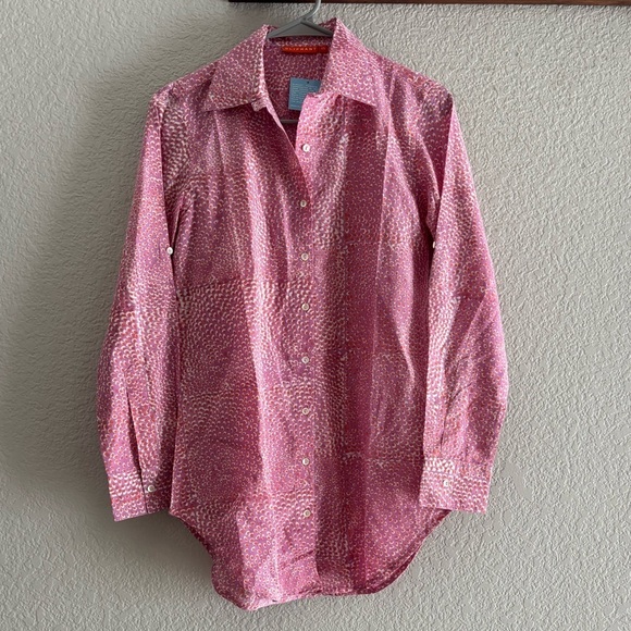 Oliphant button down Patterned Women's Top - Picture 3 of 7